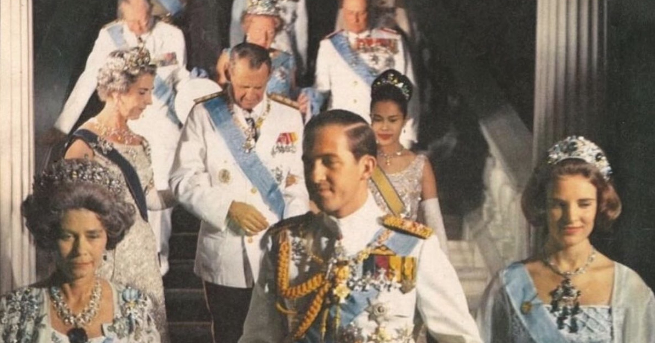 Royal Guests at the Wedding Gala of King Constantine II of Greece and Princess Anne-Marie of Denmark