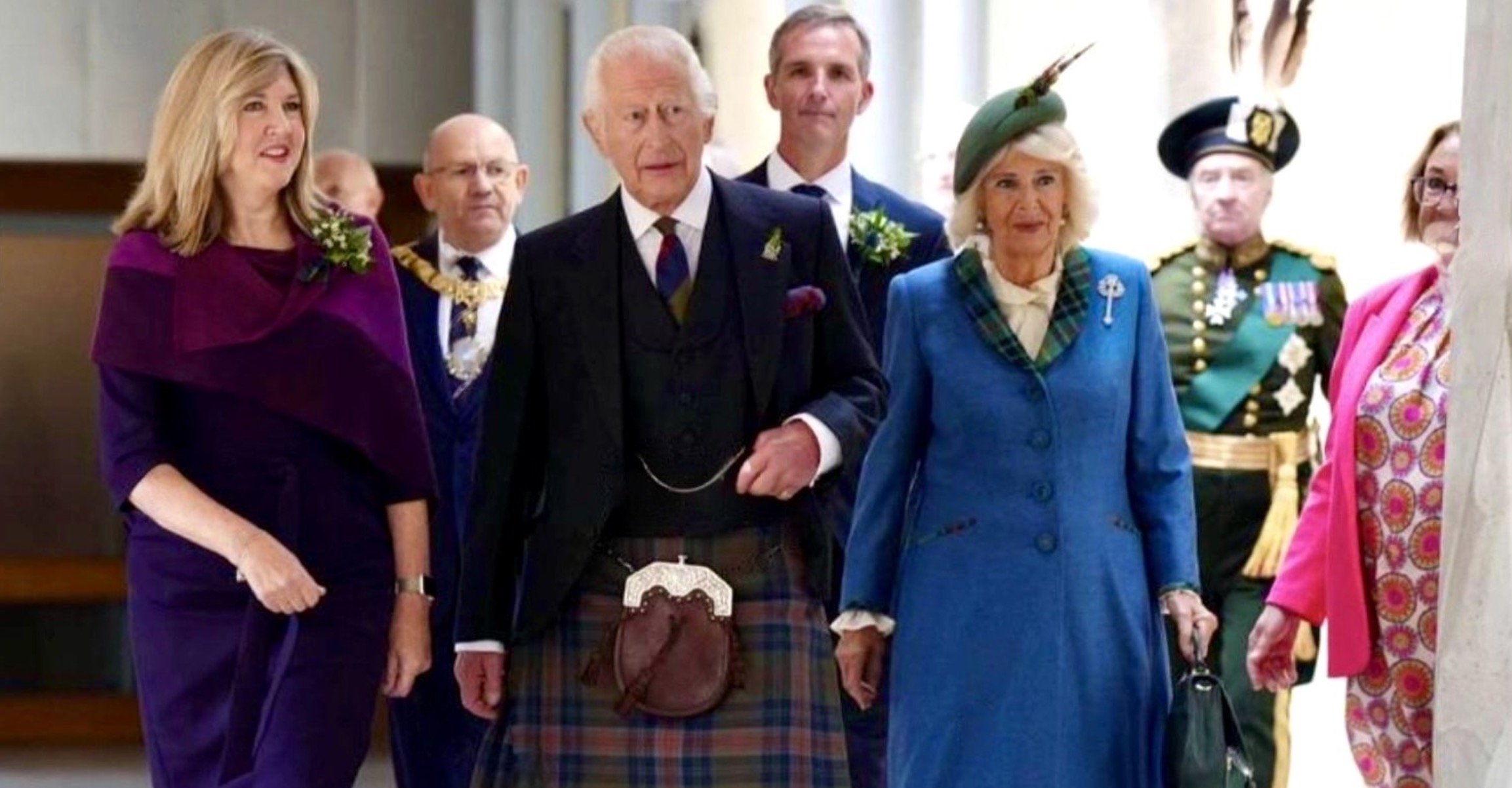 King Charles and Queen Camilla at the Scottish Parliament